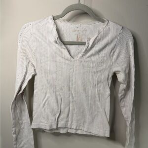 Elegant White Long Sleeve Top